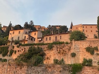 Sunset view of Spello from the B & B