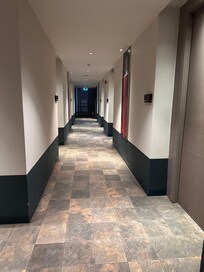 Hallway - everything echoes especially walkie talkie conversations