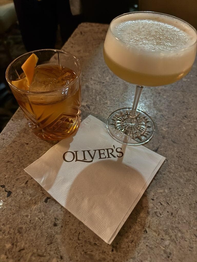 Nightcaps at the bar