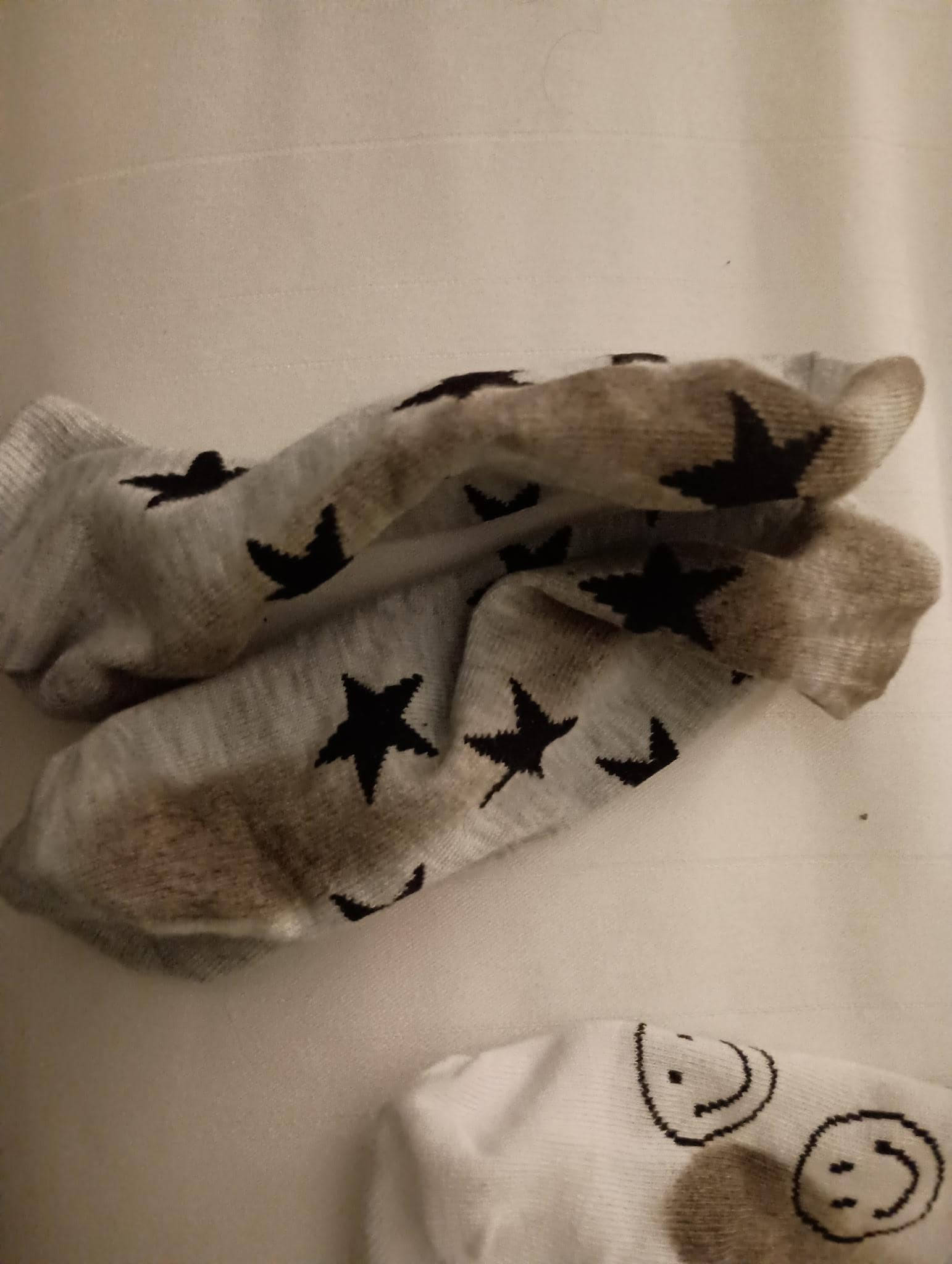 Socks worn longer around the room.