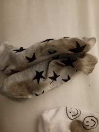 Socks worn longer around the room.