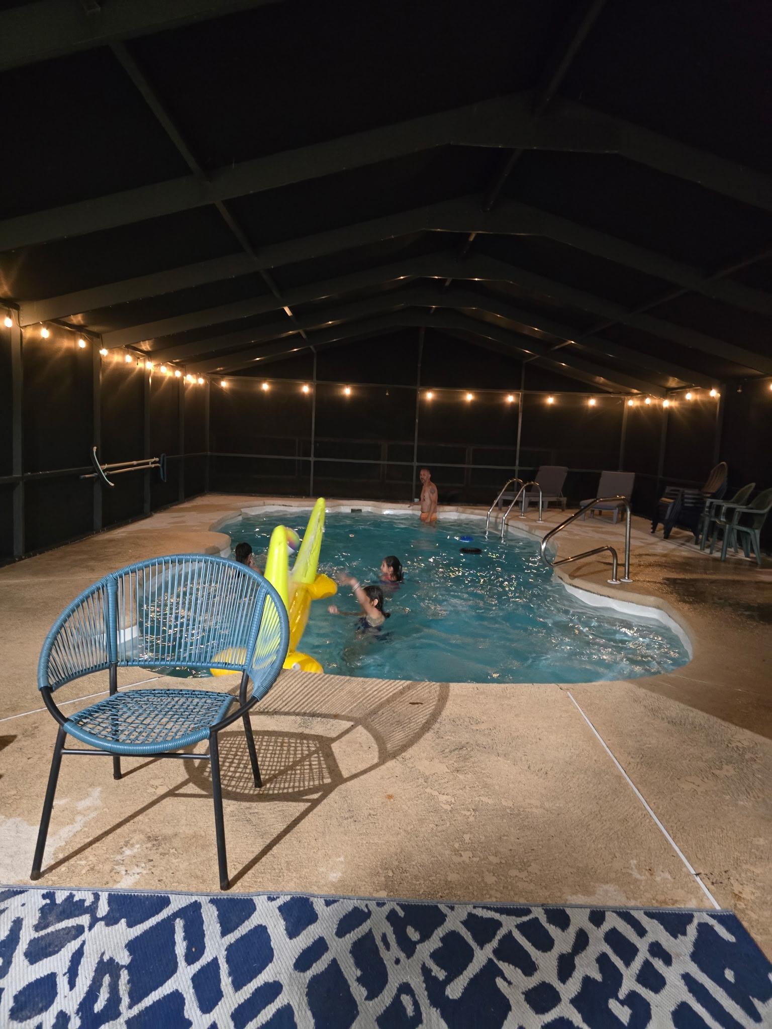 Nighttime swimming...... very fun and nieces loved it! Thank you for the memories 