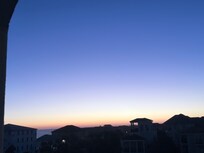 Sunset view from balcony