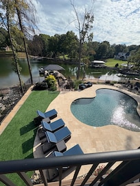 Gorgeous outdoor pool and dock!