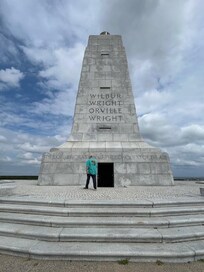 Our trip to be educated about the Wright Brothers.