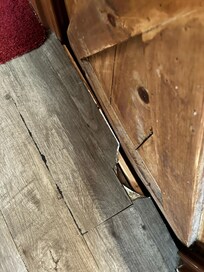 Broken tile in bathroom