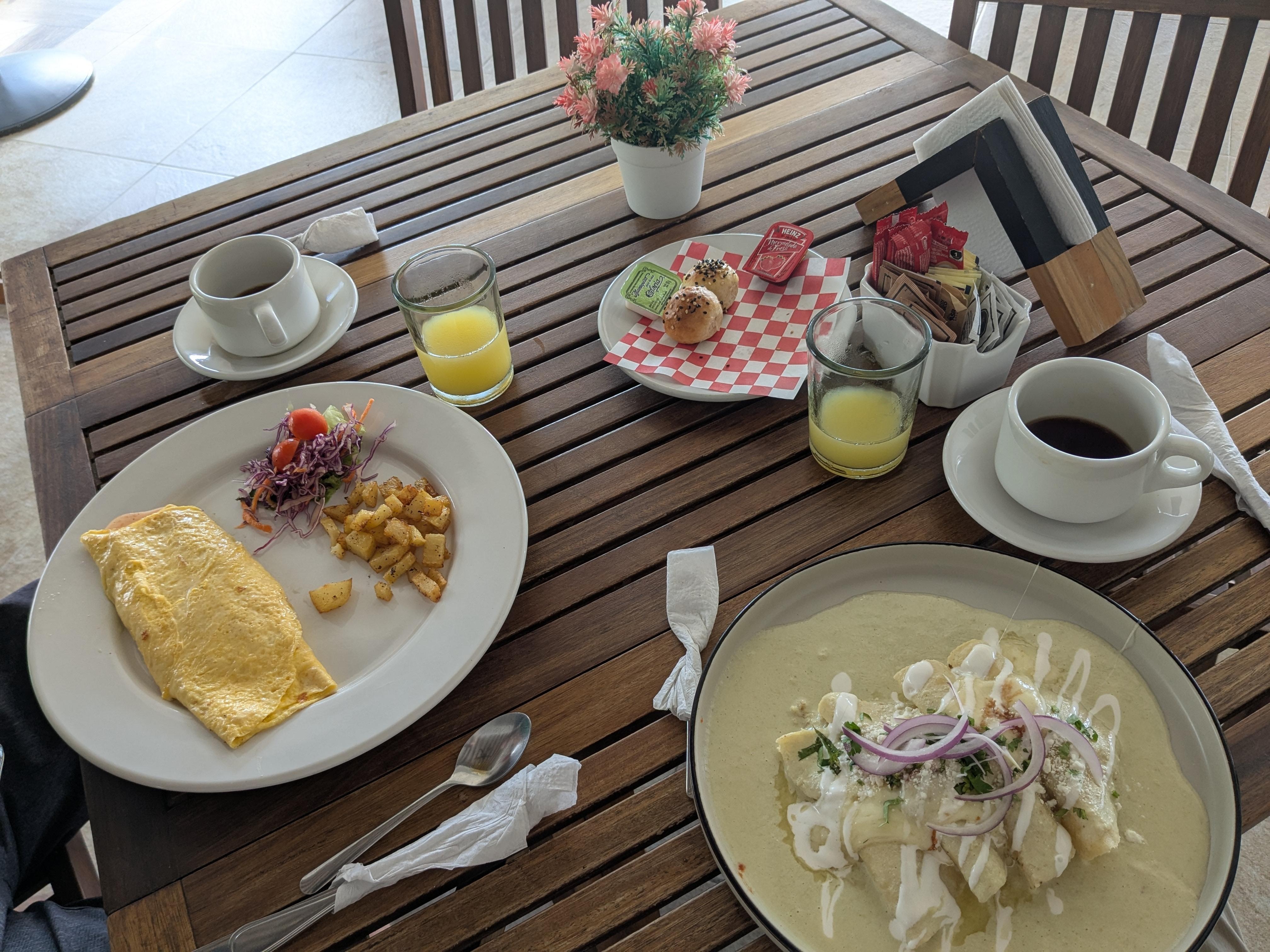 Delicious breakfast. Those enchiladas suizas are just amazing!