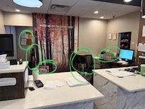 Front desk area