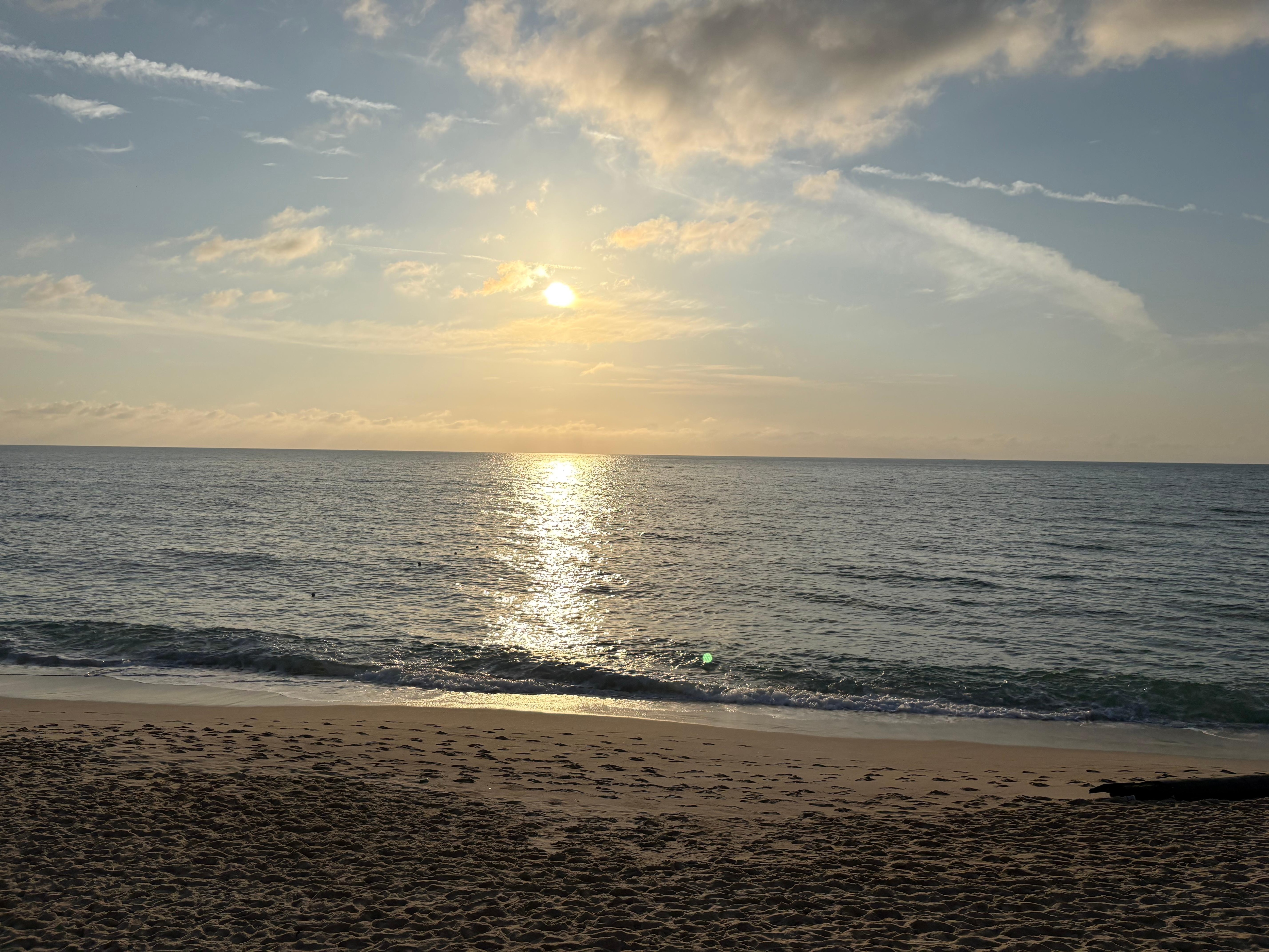 Zonsopgang tijdens het ontbijt