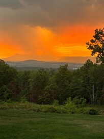 Sunset view from the back porch