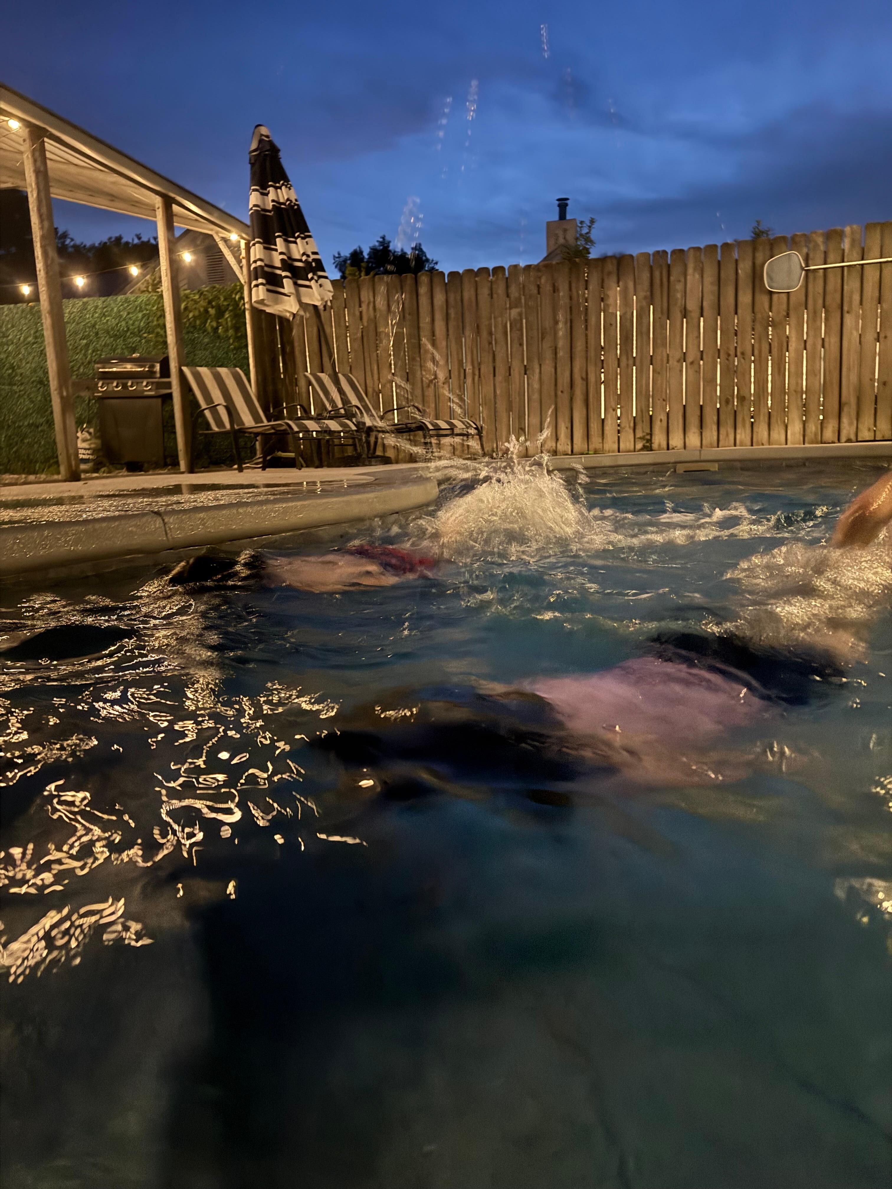 Late evening swim ❤️