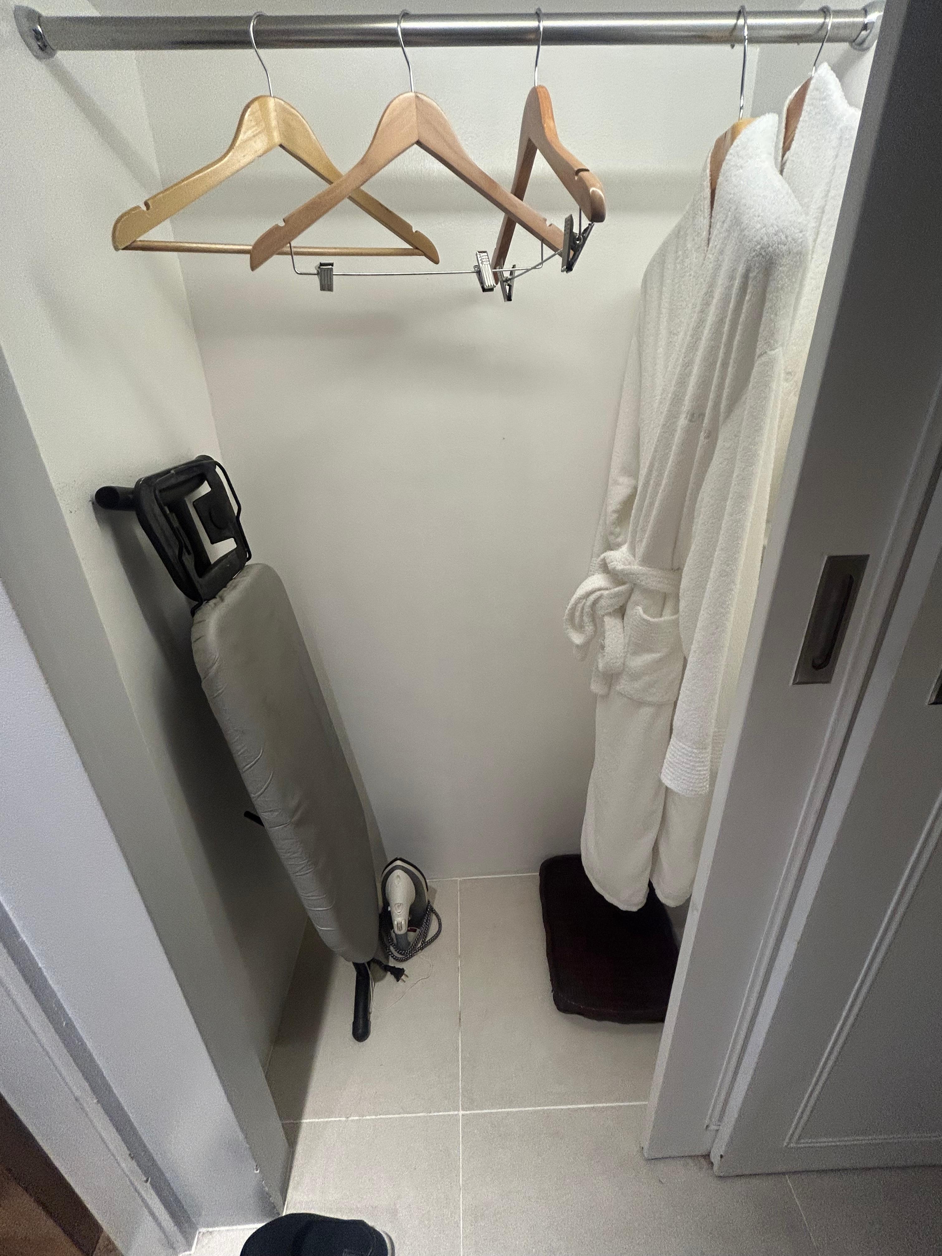 The ironing equipment is dirty/rusted