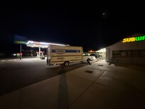 At night