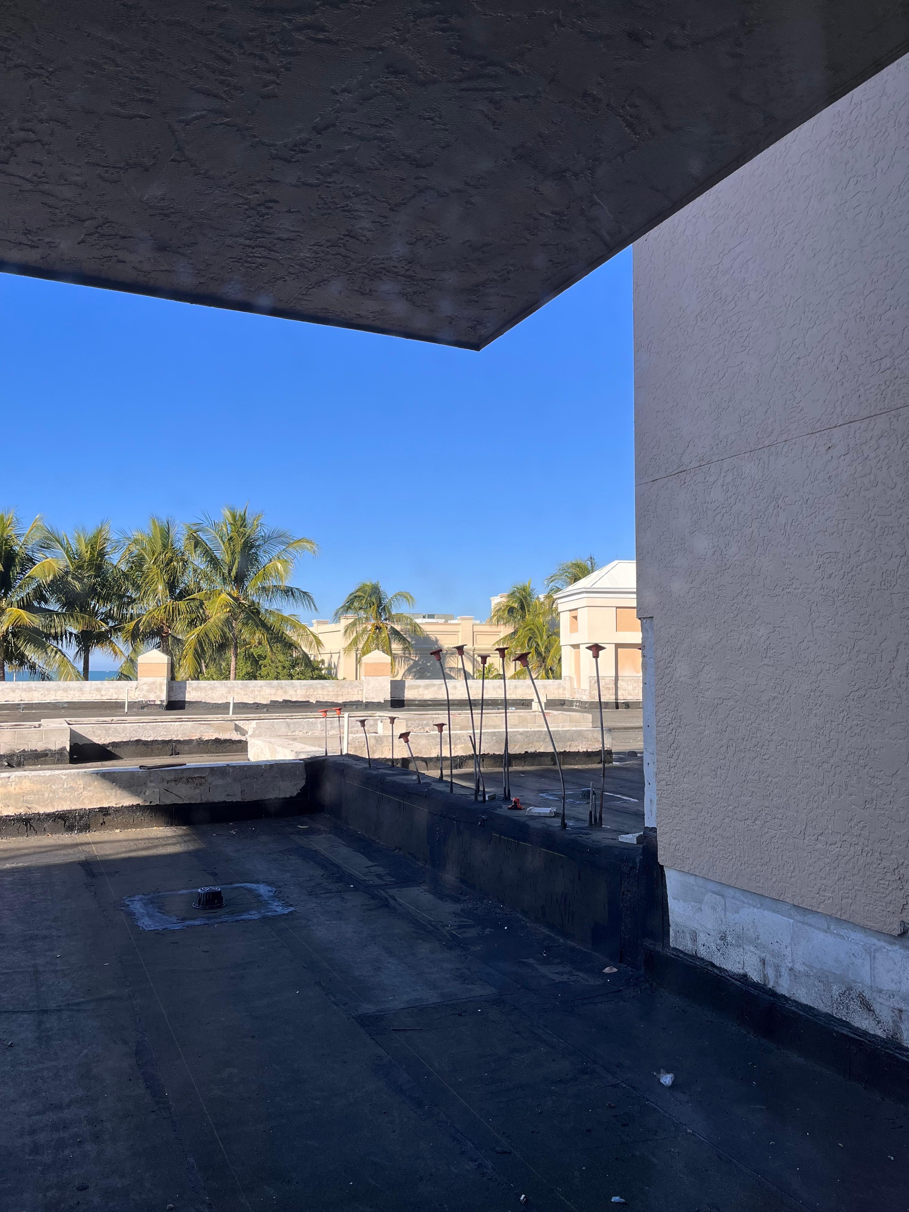 View of private garden terrace 