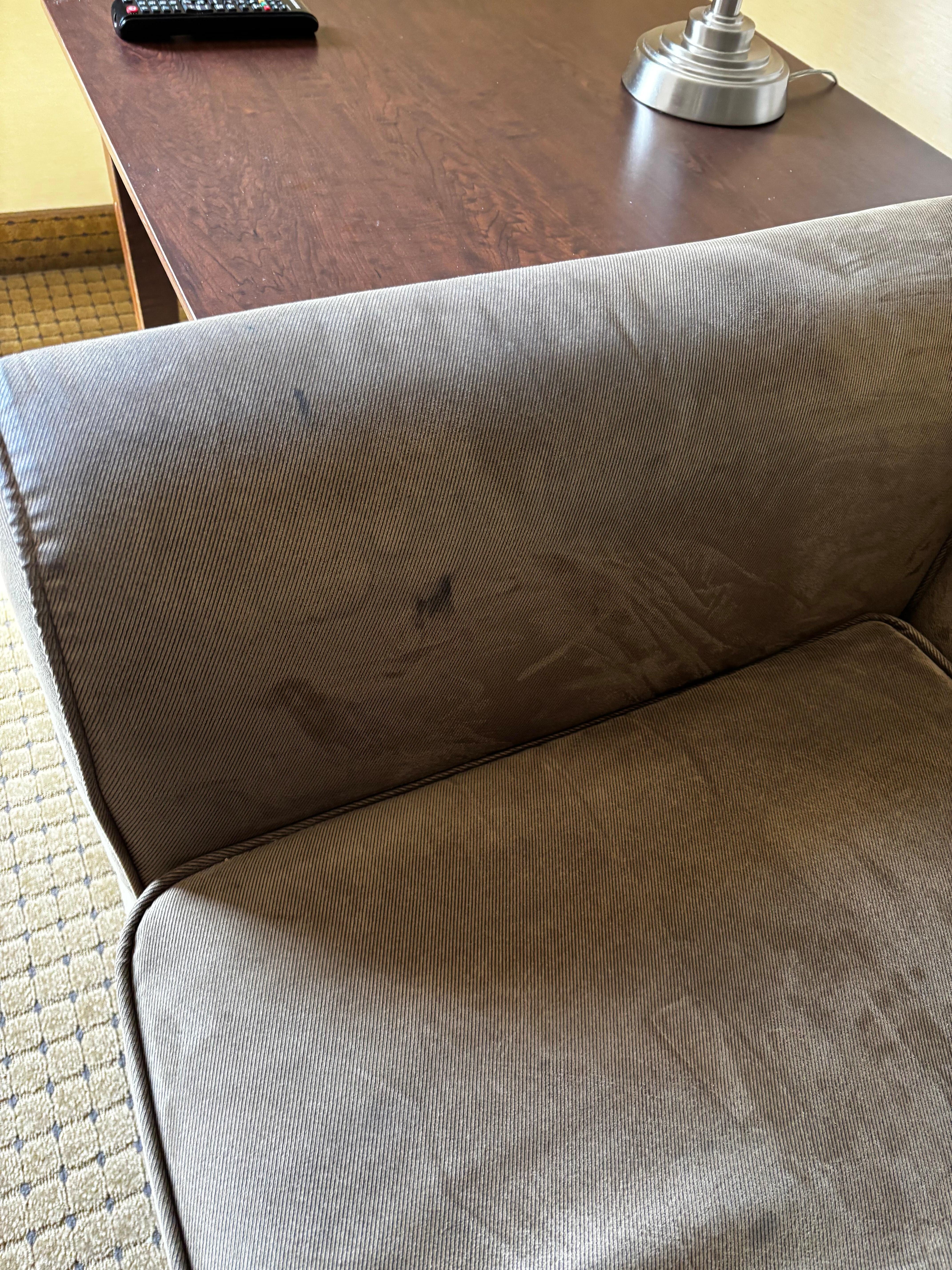 Stained Armrest on pullout sofa 