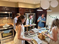 Our small wedding reception dinner from L&L BBQ in Hanalei. Extremely tasty and made for a perfect, easy to serve dinner.