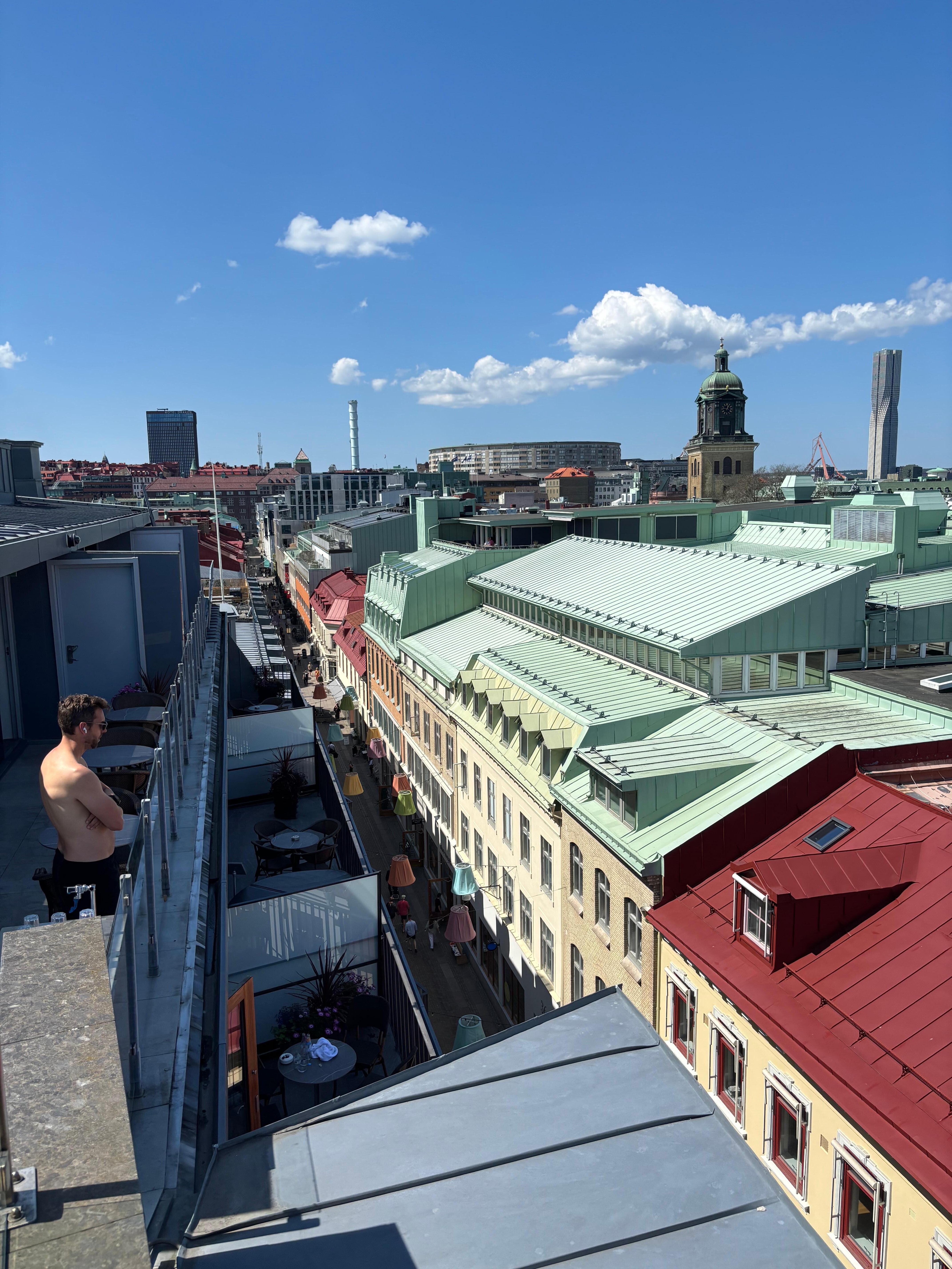 Beautiful views from the terrace on top of the hotel.