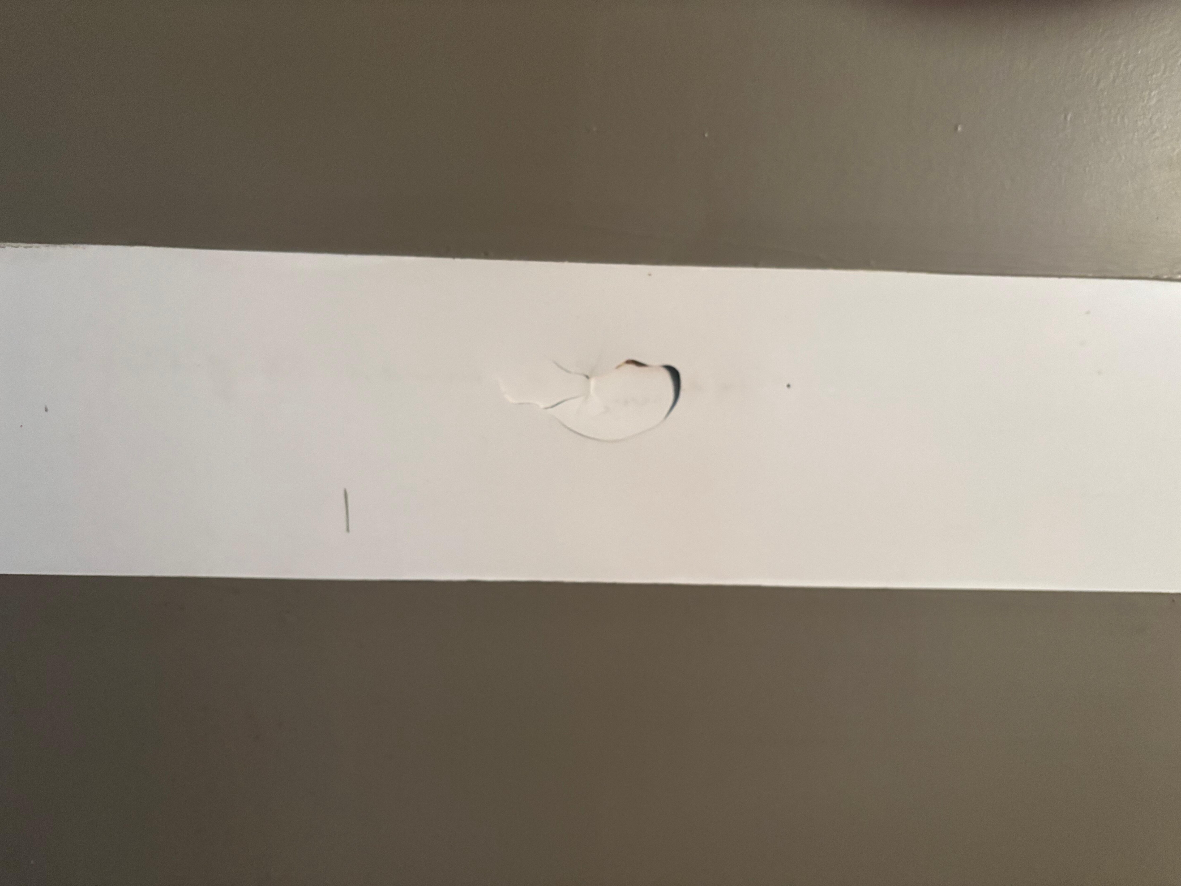 Damage to door.