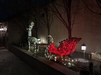 Holiday decoration in backyard.