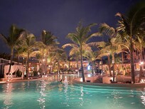 Moonstone Beach Club at night
