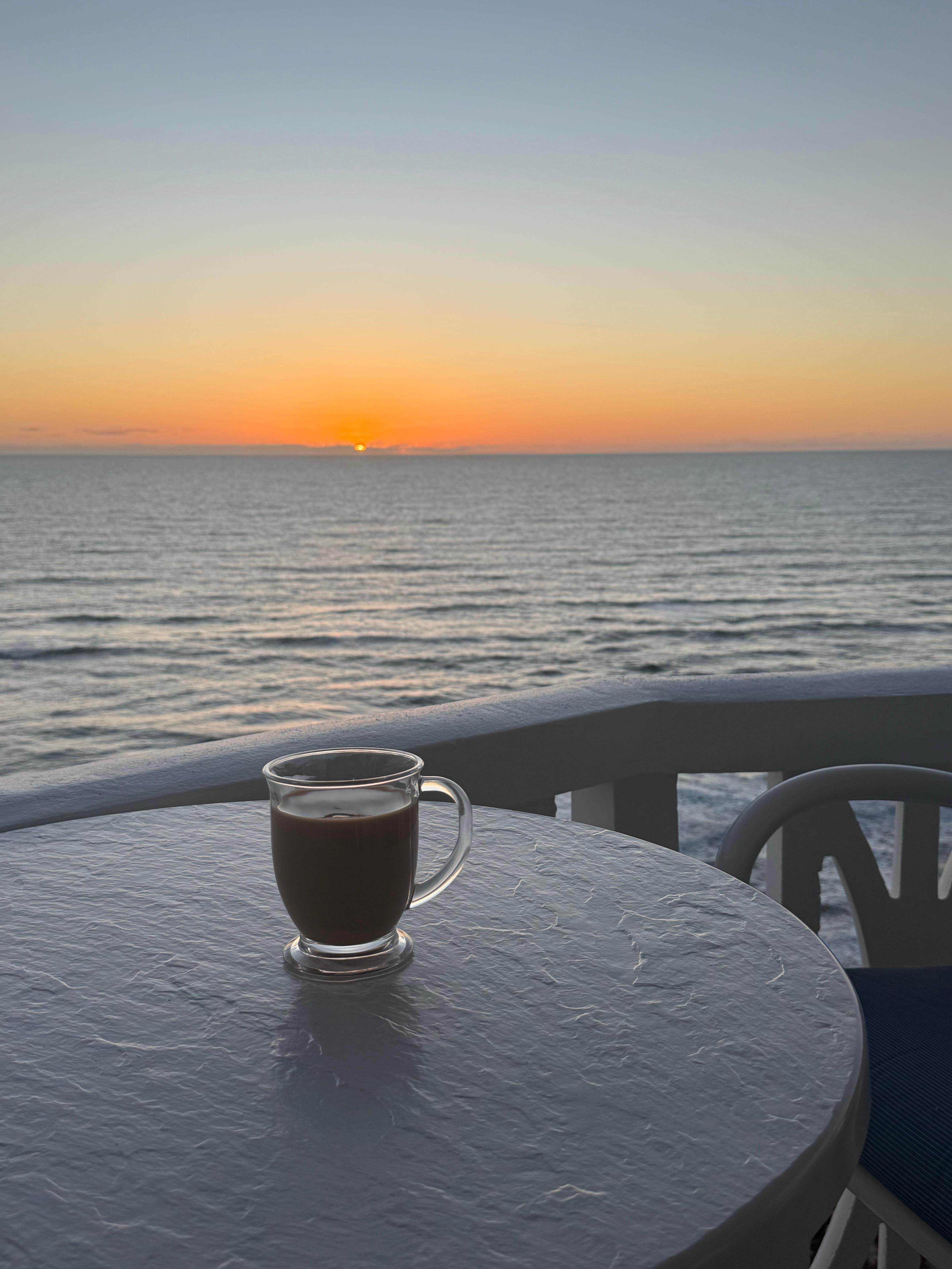 Sunrise and coffee 
