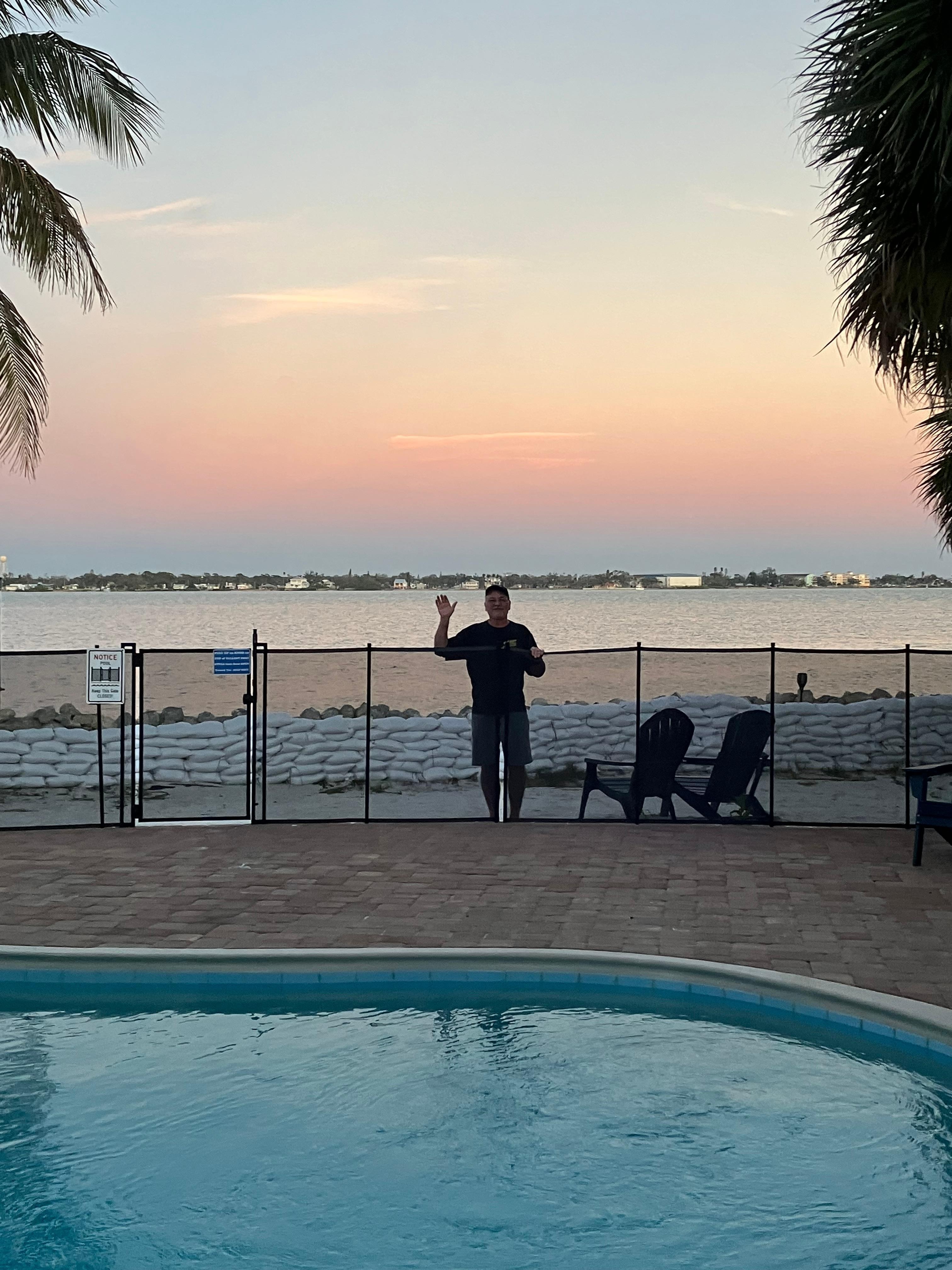 The sky was beautiful