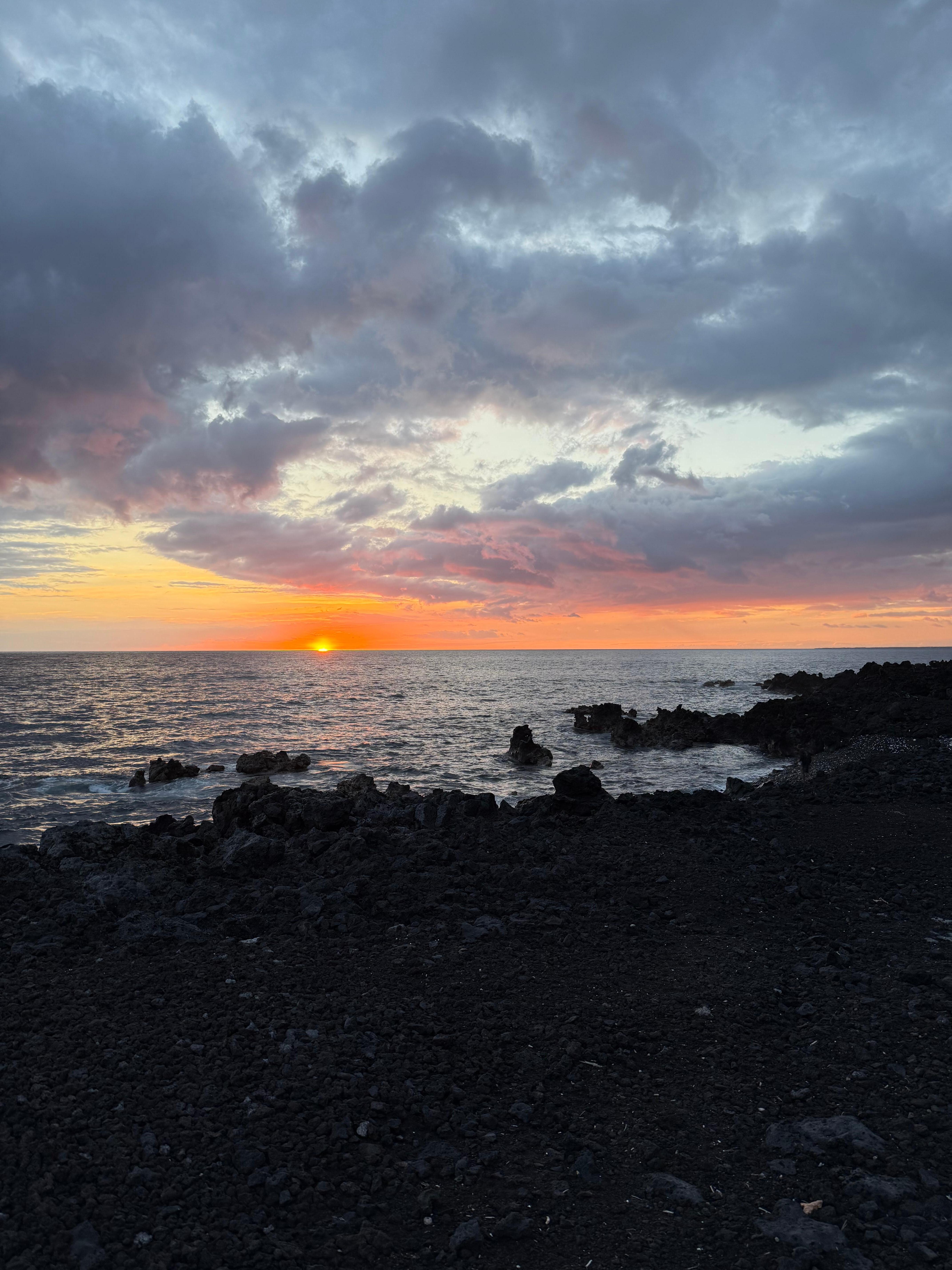 Rocky coast just outside the ocean pool gate. Amazing sunsets.