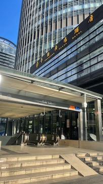 Subway access in front of hotel