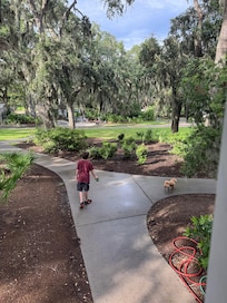 Beautiful grounds for dog walking at the Moorings