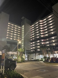 Front of the buildings