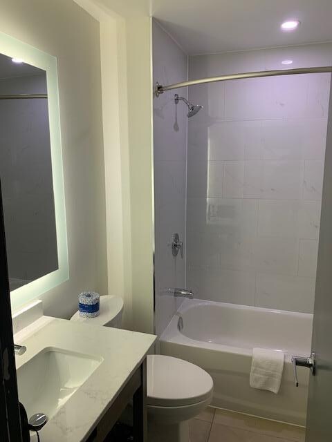 Clean and updated washroom
