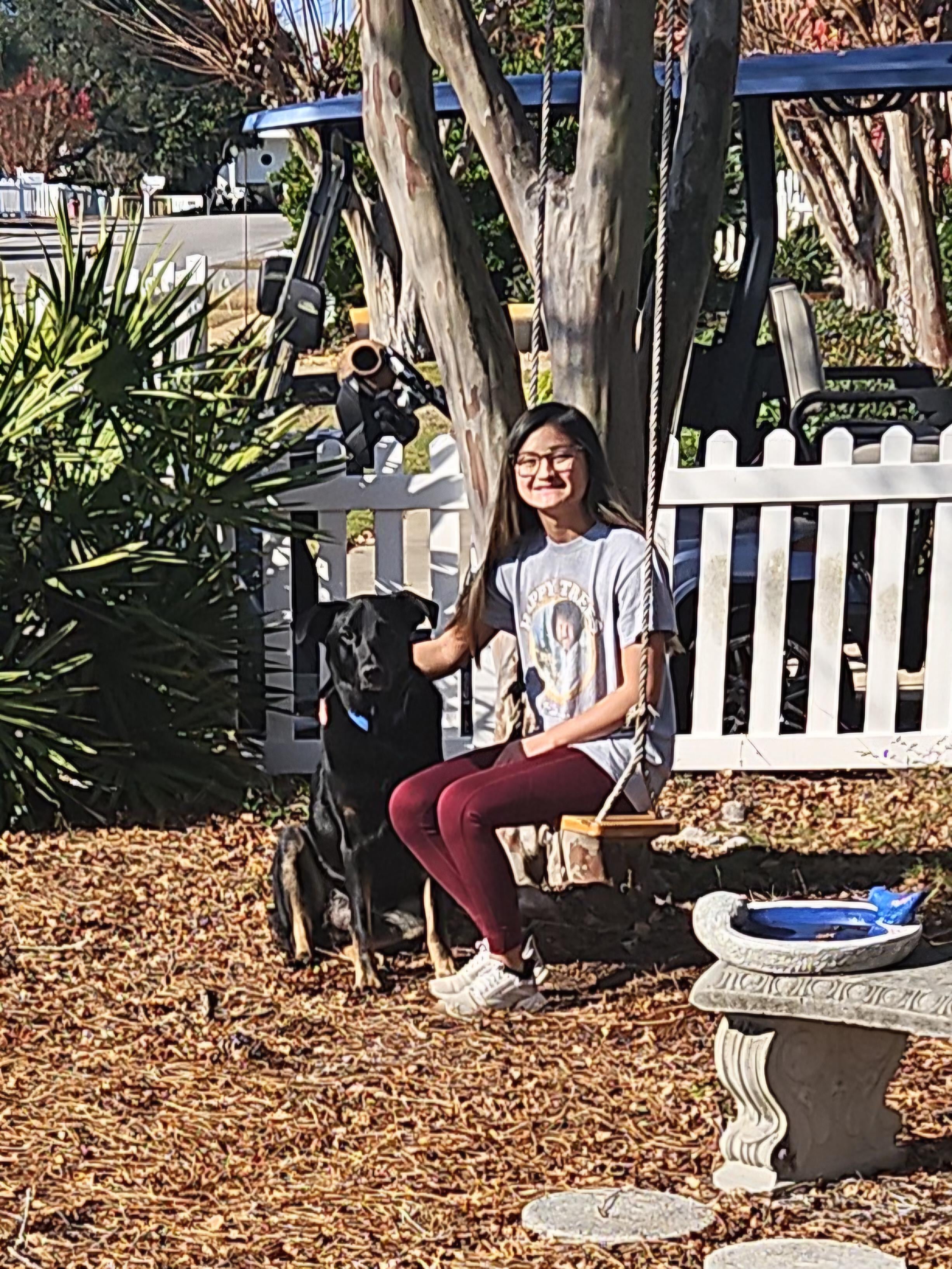 Our daughters love the tree swing!