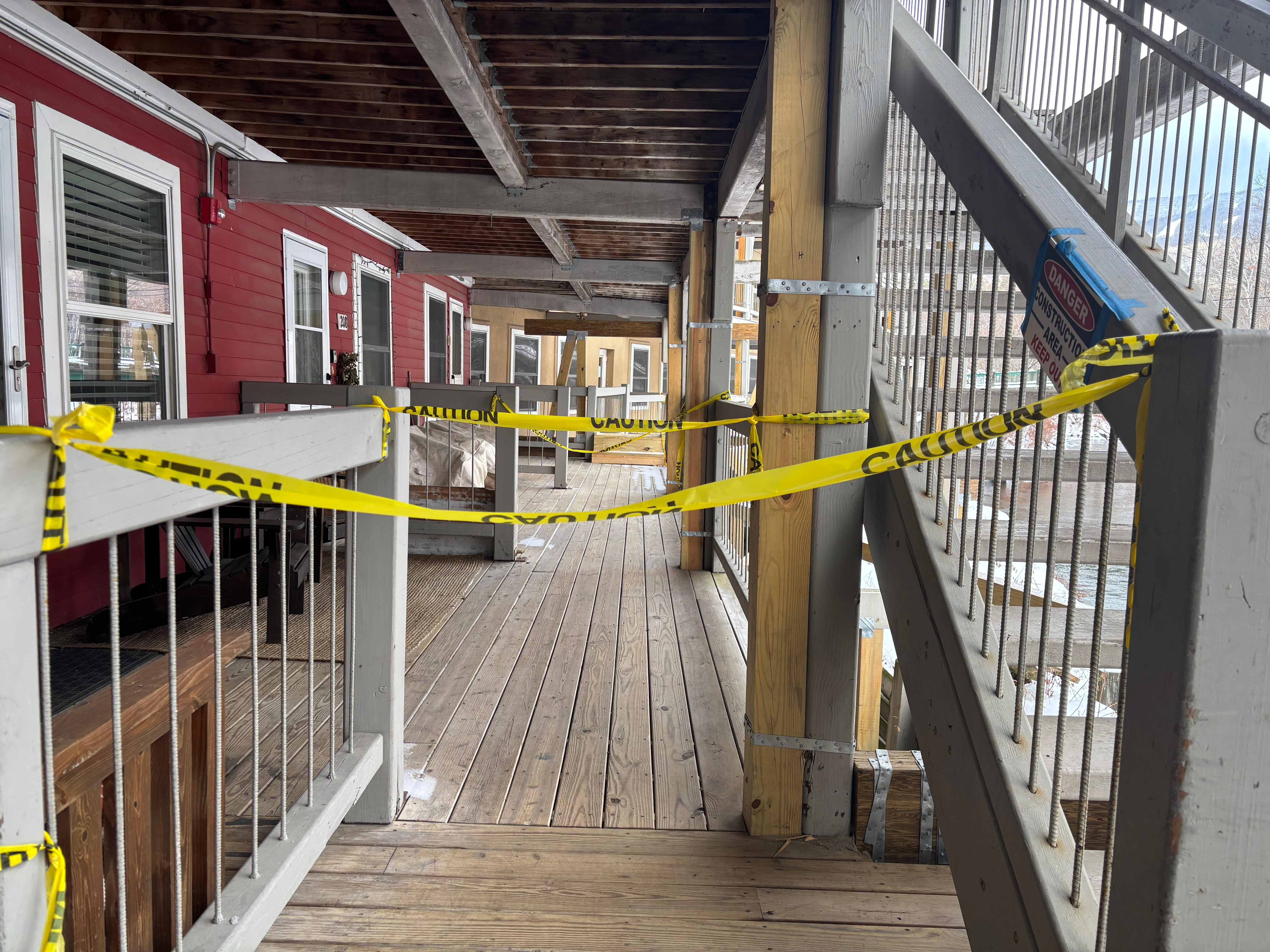 Do not enter tape covered most of the common areas 