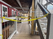 Do not enter tape covered most of the common areas