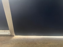 Too much space at the bottom of the door for cold air