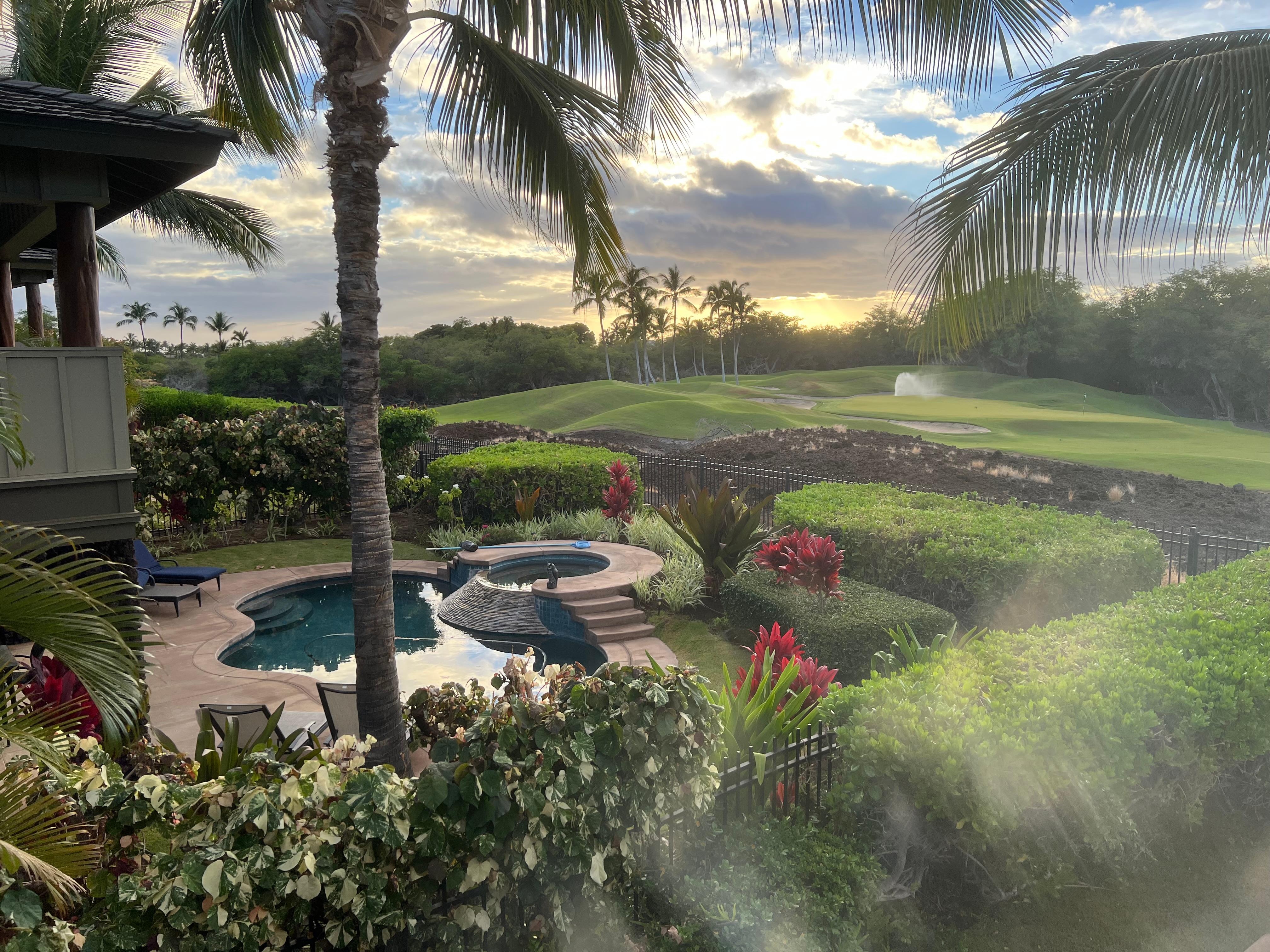 Looking out towards the green