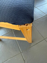 Same chair. Another broken spot.