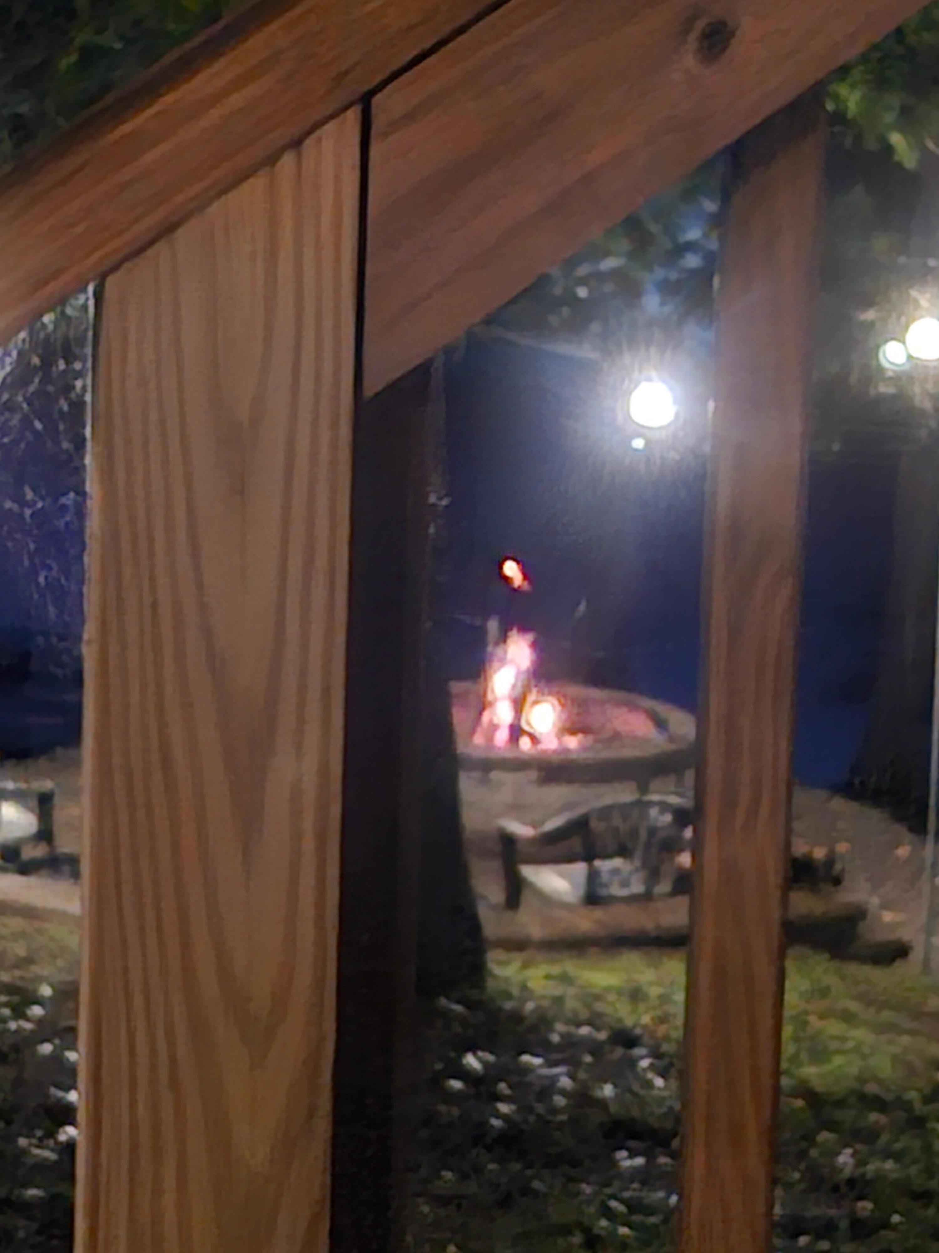 Great fire on a cool night