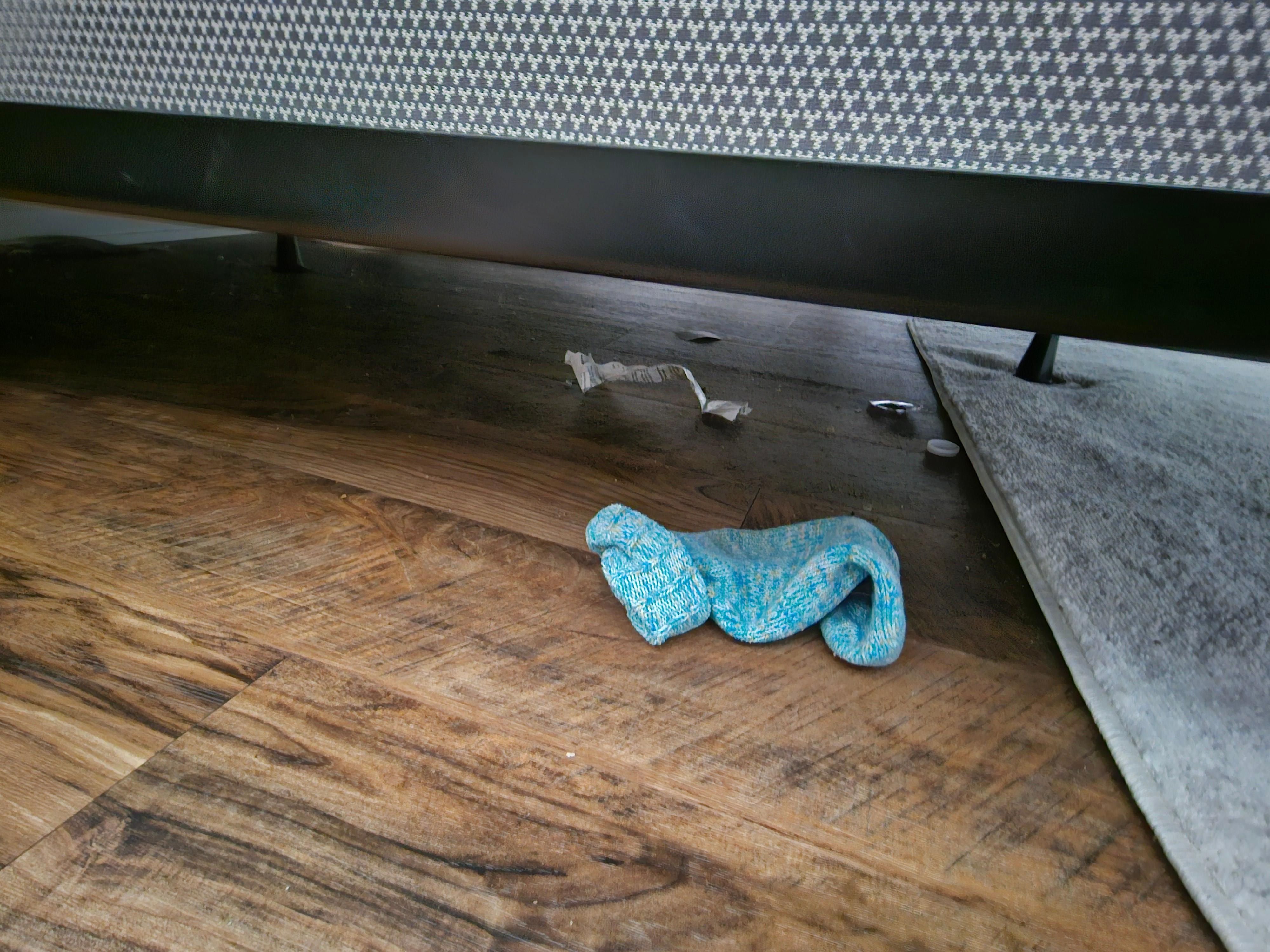 items under bed in room 2