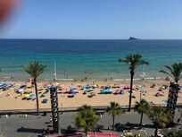 View from the apartment onto the beach where the locals like to go