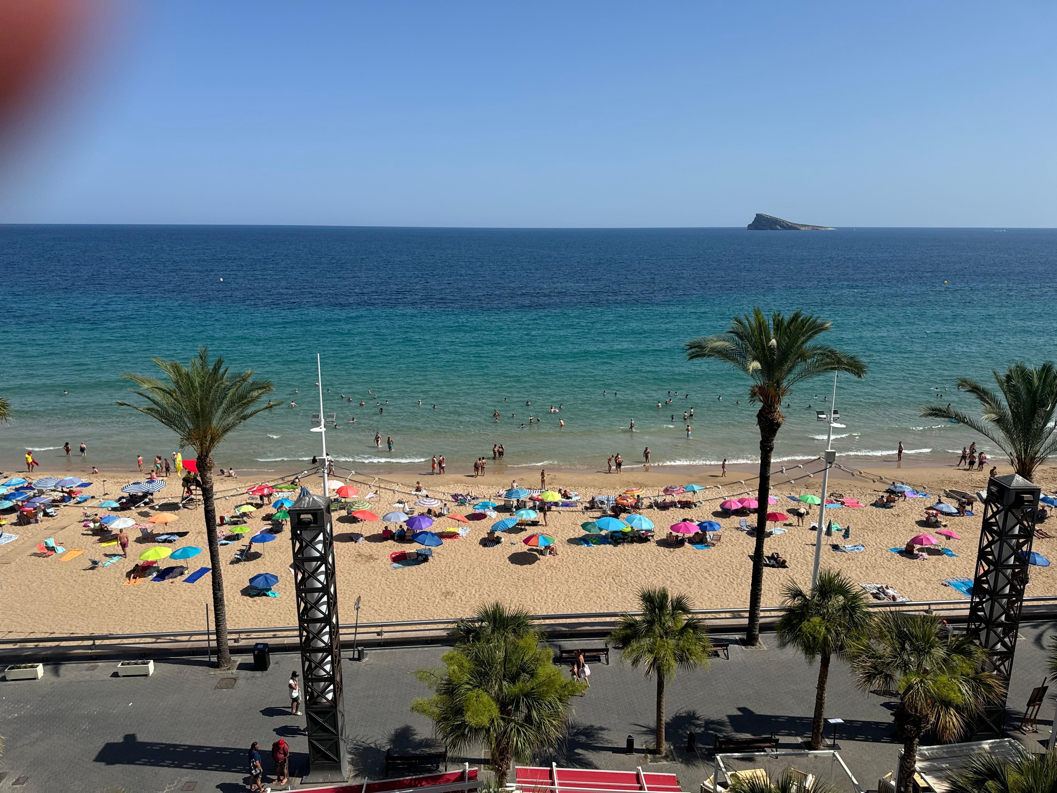 View from the apartment onto the beach where the locals like to go