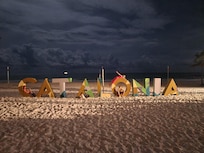 Even at night time the beach is awesome