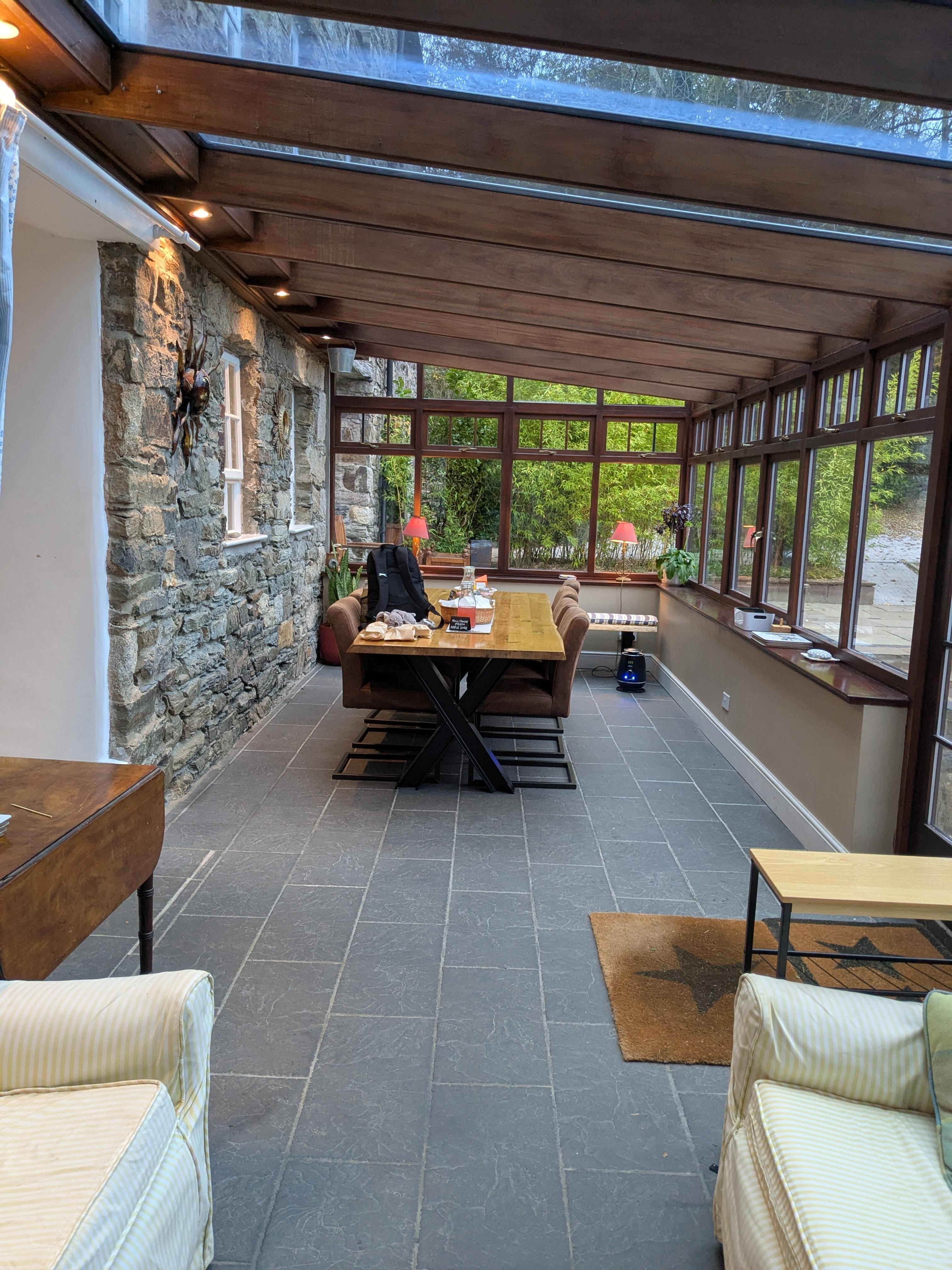 The dining room with a view.