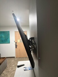 broken tv. facing ground. would not move.