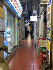 Tucked away off of the Main Street