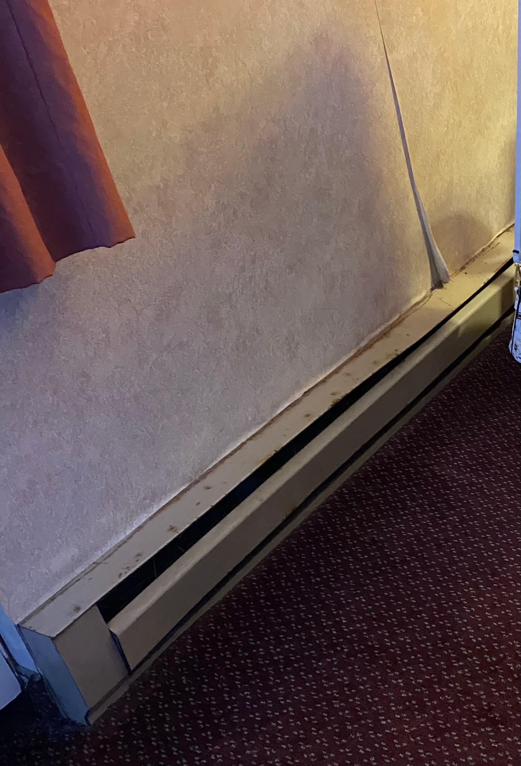 Baseboard and wall area