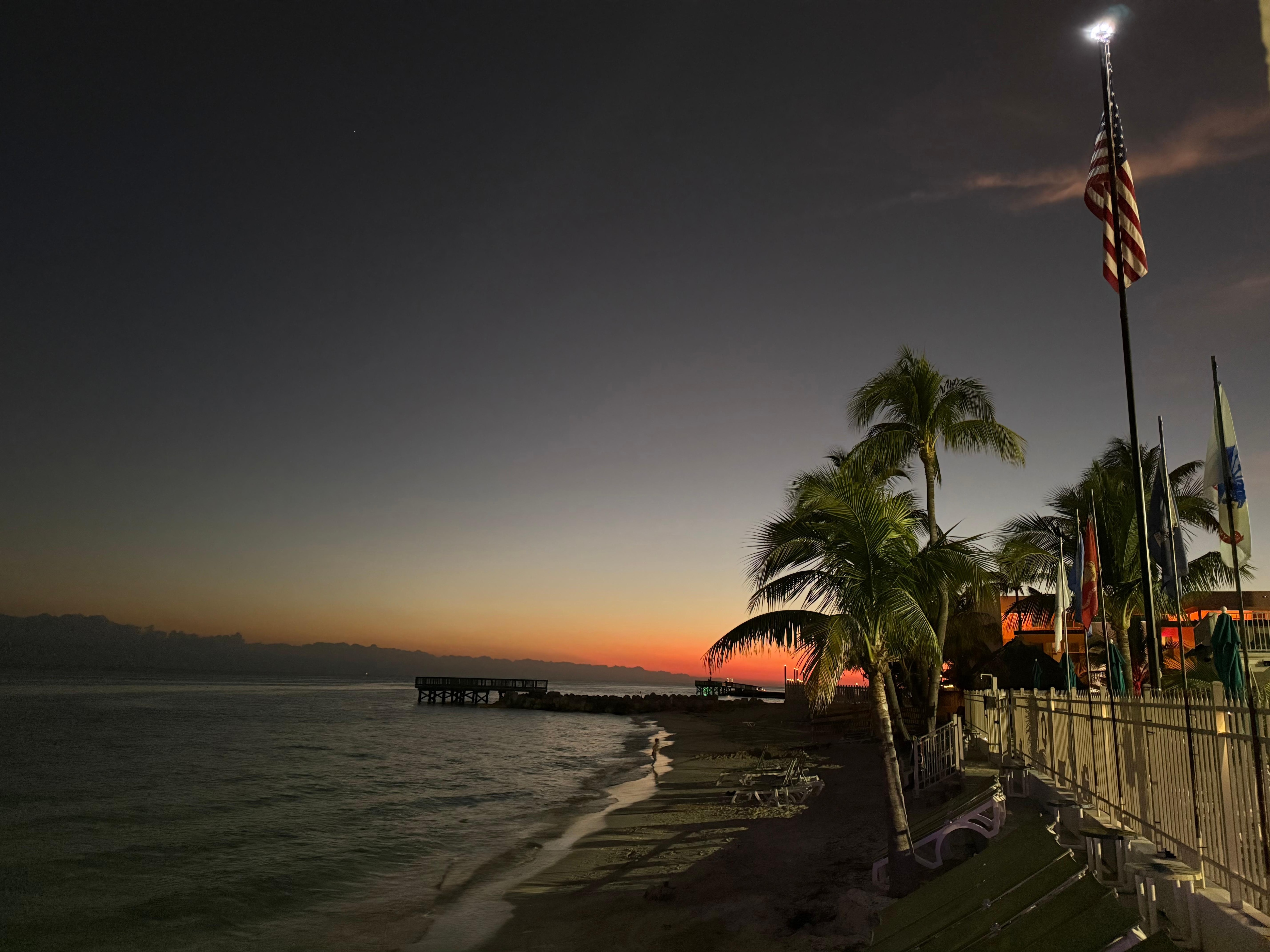 Beautiful sunset at local restaurant. Havana jacks 