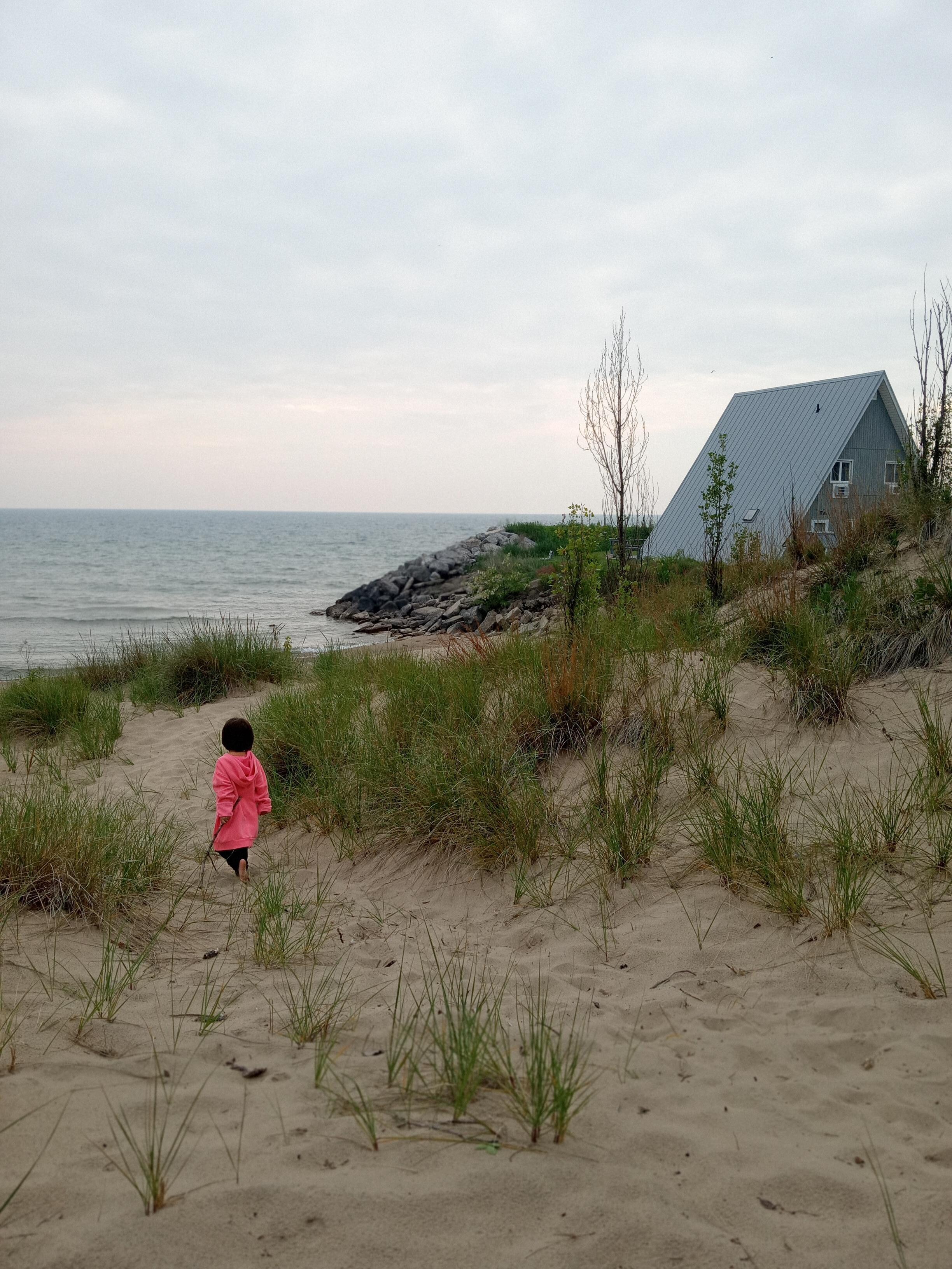 Chalet and beach