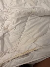 Stained comforter