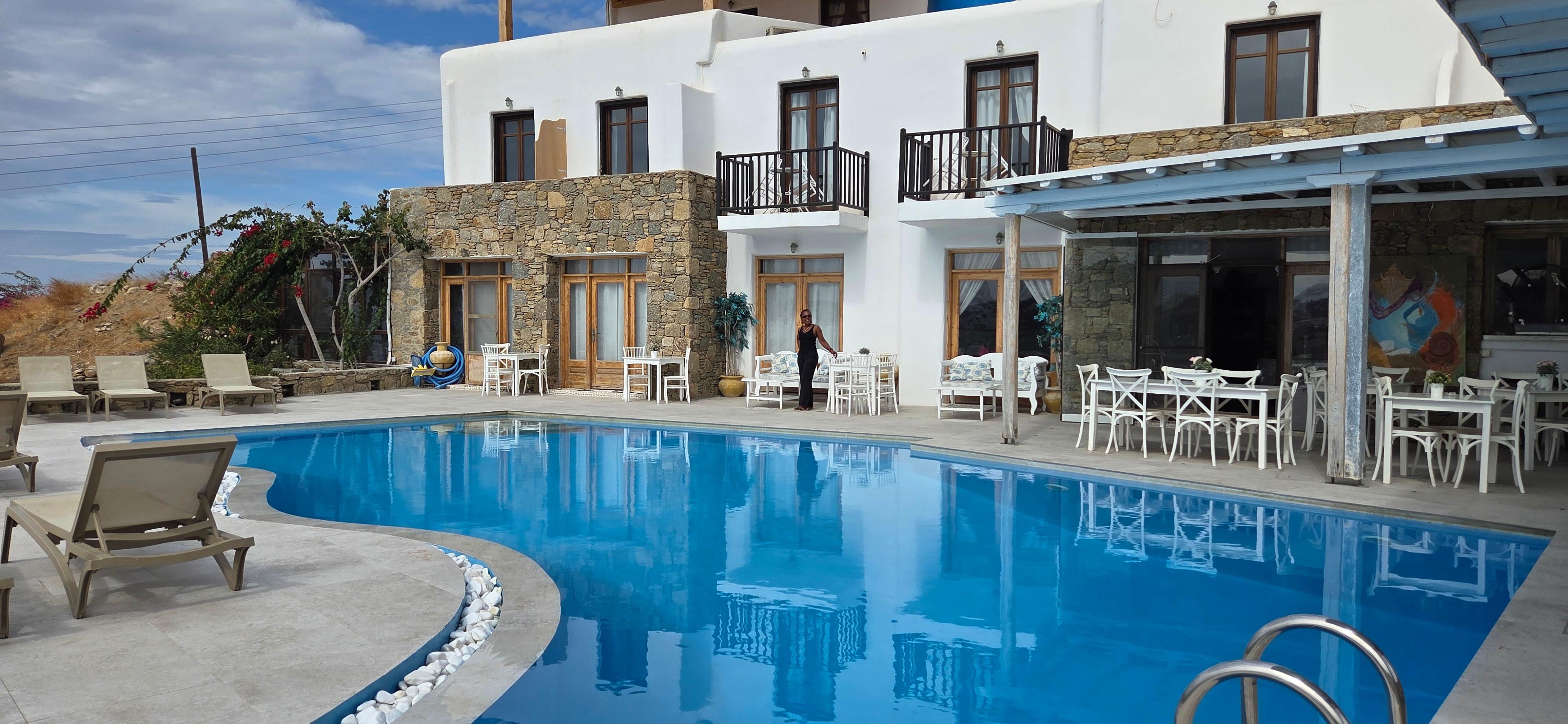 Pool area with a view